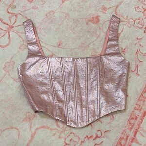 Windsor Shiny Pink Crop Top